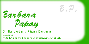 barbara papay business card